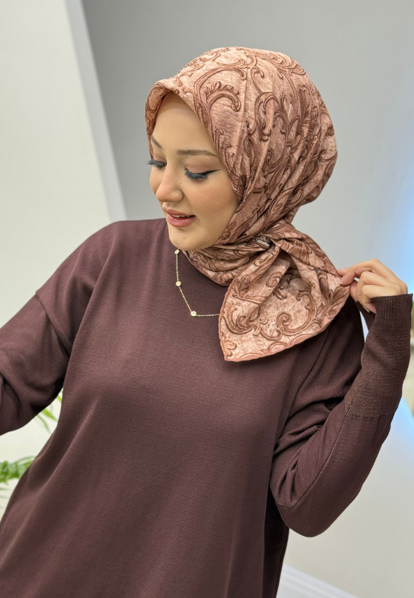 Vıntage Rose Brokar Eşarp 