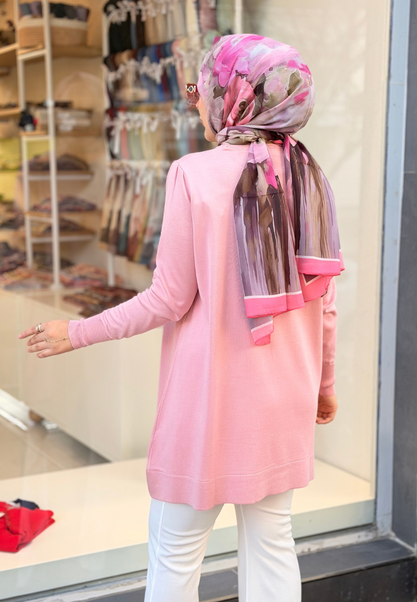 Viola Pembe Triko Kazak 