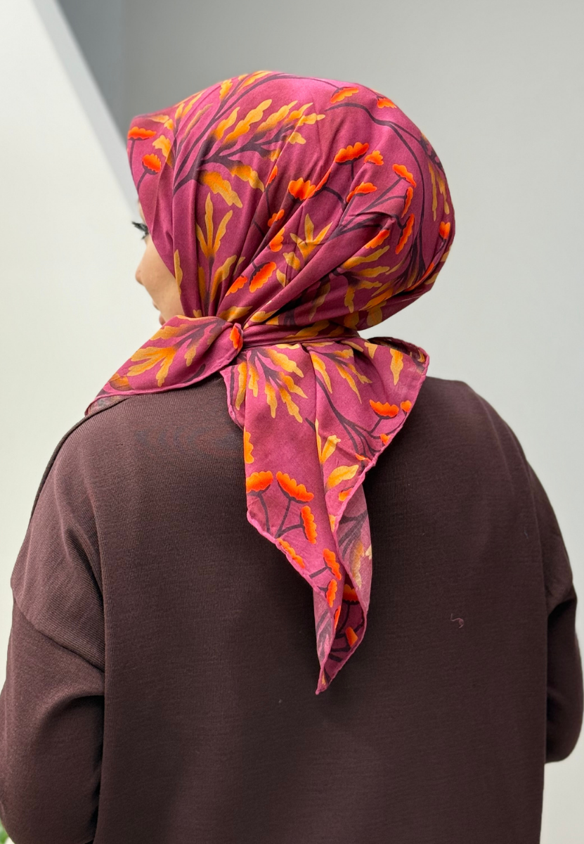 Vişne Nancy Organik Eşarp 