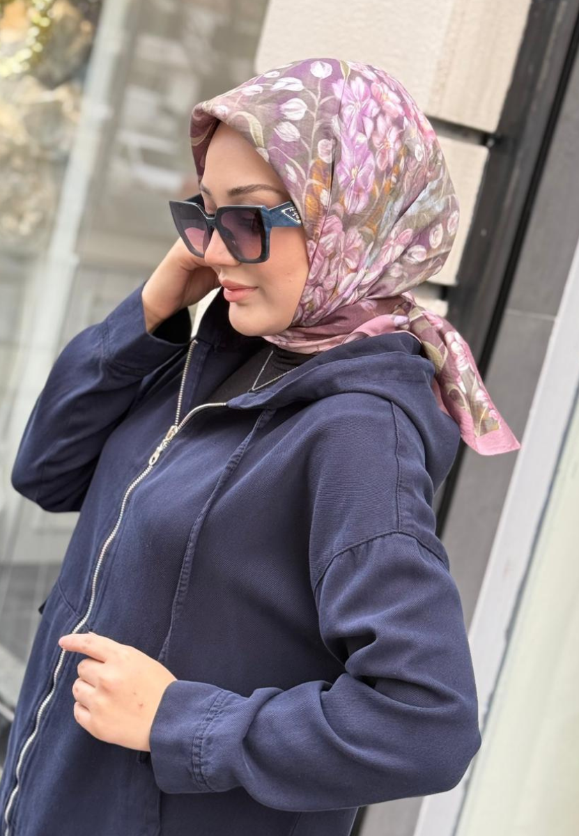 Wısterıa Gül Kurusu Viscon Eşarp