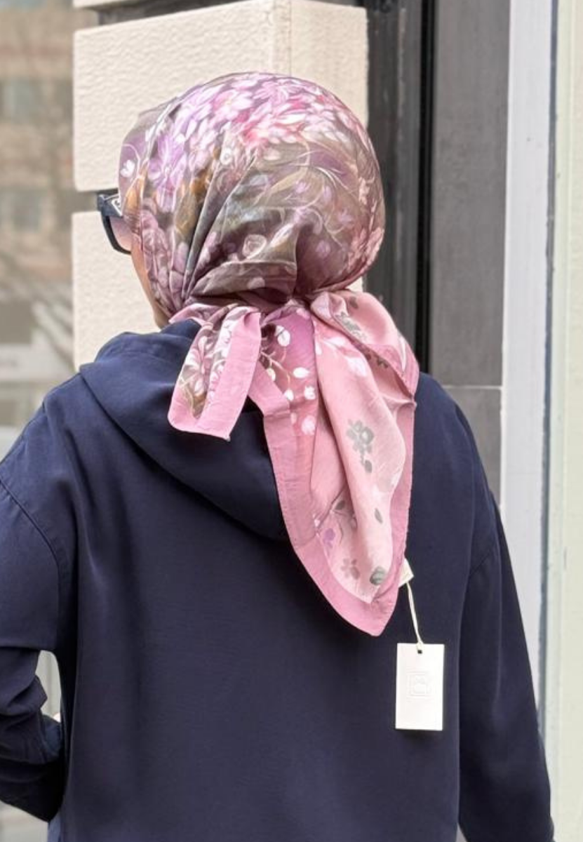 Wısterıa Gül Kurusu Viscon Eşarp