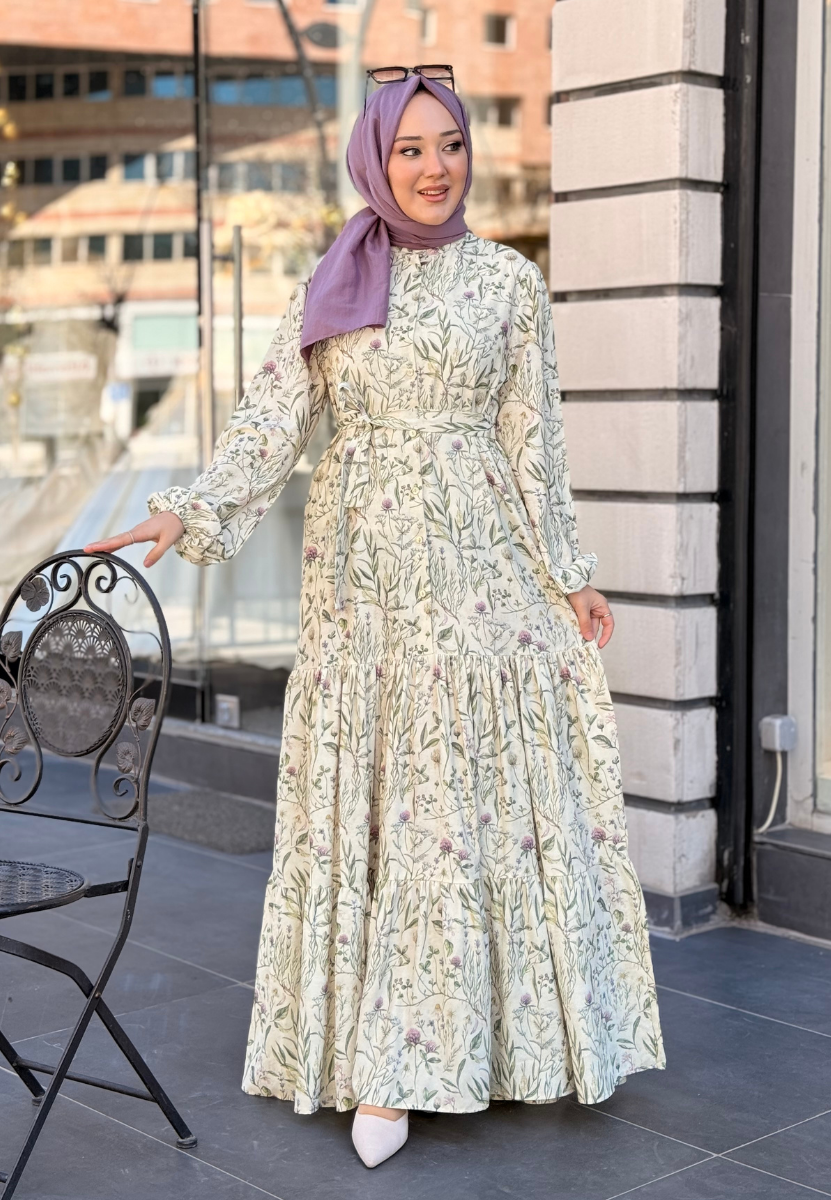 Yaz Krep Elbise 2650