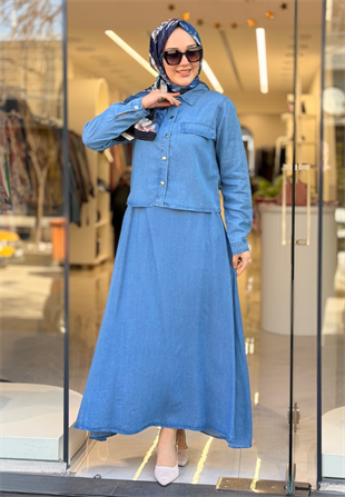 Açık Mavi Tensel Etekli Takım