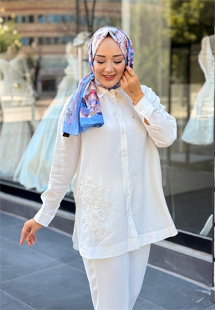 Beyaz İsra Gömlek