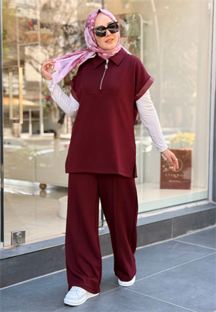 Bordo Yelekli Takım