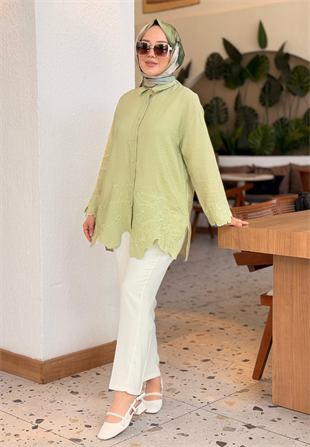Elif Uçuk Yeşil Gömlek
