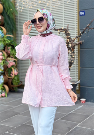 Elsa Uçuk Pembe Gömlek