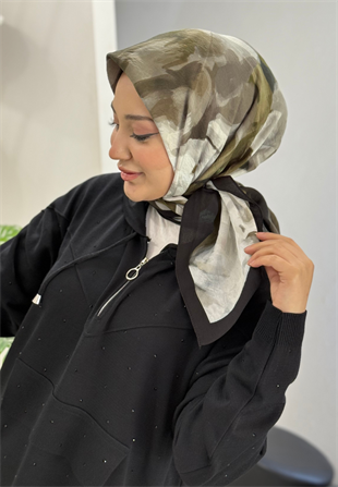 Gardenıa Siyah Viscon Eşarp