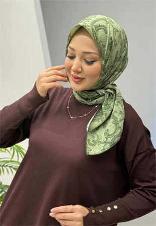 Haki Brokar Eşarp 