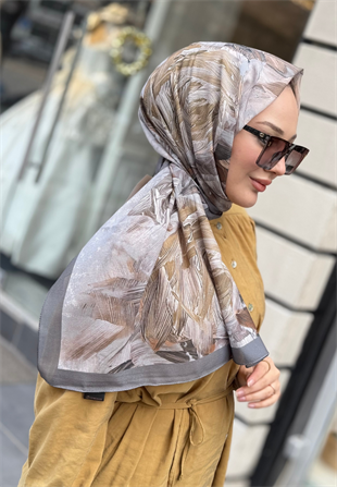 Antrasit Native Desen Şal