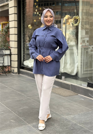 İndigo Azra Gömlek