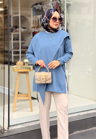 İndigo Doha Triko Tunik
