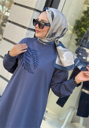 İndigo Sarmaşık Sweat