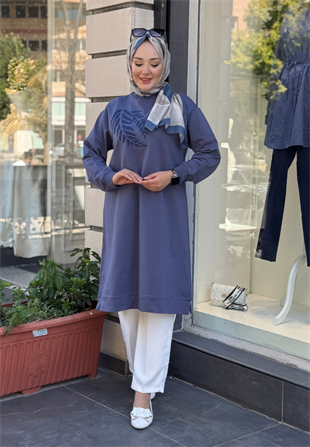 İndigo Sarmaşık Sweat