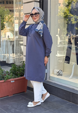 İndigo Sarmaşık Sweat