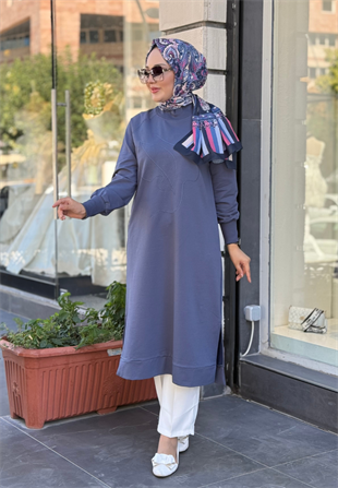 İndigo Yaprak Sweat