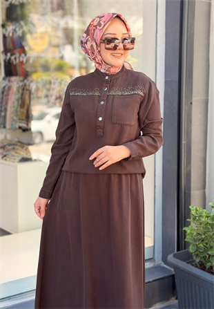 Kahverengi Stella Etekli Takım