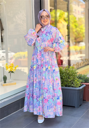 Lila Buket Elbise