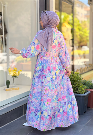 Lila Buket Elbise