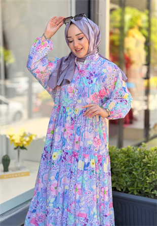 Lila Buket Elbise