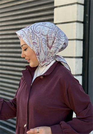 Mürdüm Pamuk Eşarp