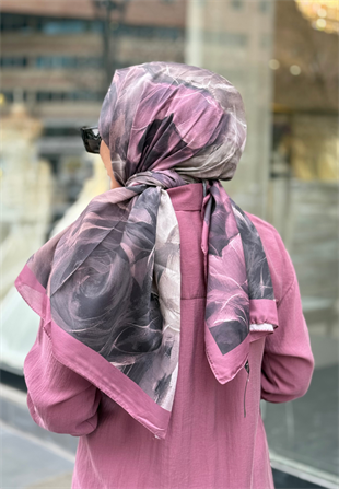 Mürdüm Rose Pamuk Şal