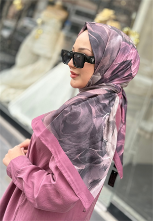 Mürdüm Rose Pamuk Şal