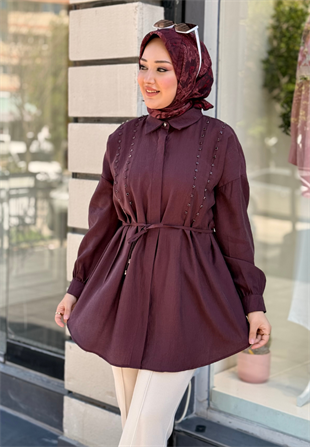 Mürdüm Taşlı Gömlek