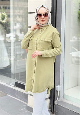 Olive Kennedy Tensel Gömlek