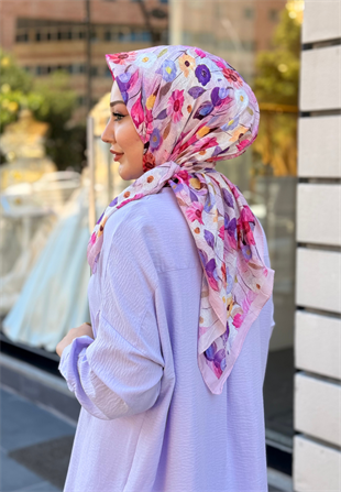 Pembe Floren Soft Eşarp