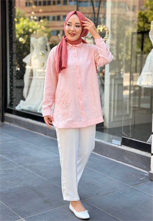 Pembe İsra Gömlek
