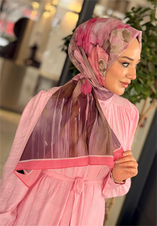Pembe Marielle Desen Şal