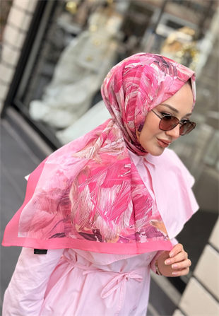 Pembe Native Desen Şal