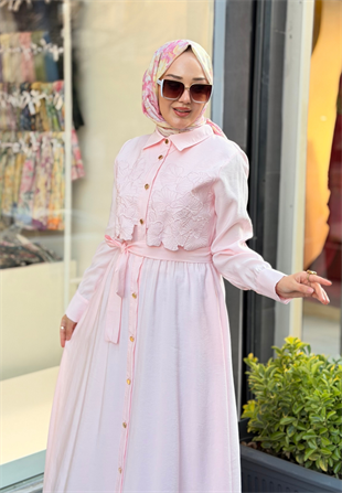 Şeker Pembe Eliza Elbise