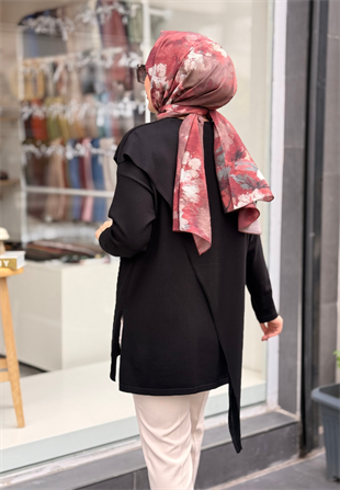 Siyah Doha Triko Tunik