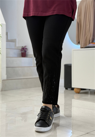Siyah Ön Taşlı Denim 