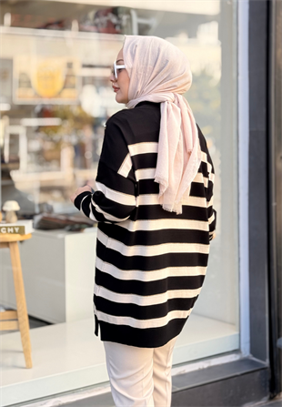 Siyah Paris Triko Tunik