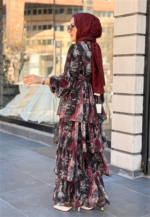 Siyah Şifon Elbise