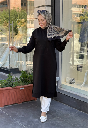 Siyah Yaprak Sweat