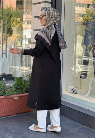 Siyah Yaprak Sweat