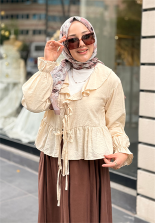 Taş Fırfırlı Kimono