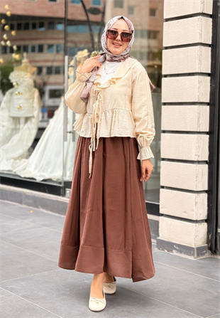 Taş Fırfırlı Kimono