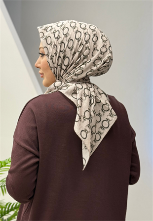 Taş Zincir Desen Eşarp 