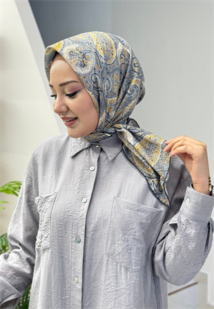 Tatlı Sarı Pamuk Eşarp