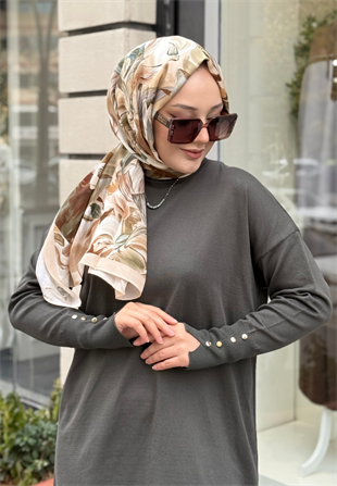 Vanılla Blossom Nude Floş Viscon Şal