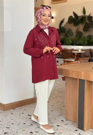 Vişne Kelebek Gömlek
