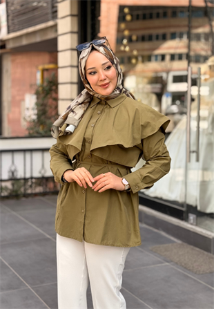 Yağ Yeşili Meltem Gömlek