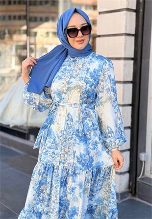 Yaz Krep Elbise 2640