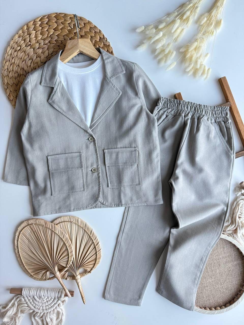 BLAZER KETEN TAKIM EKRU