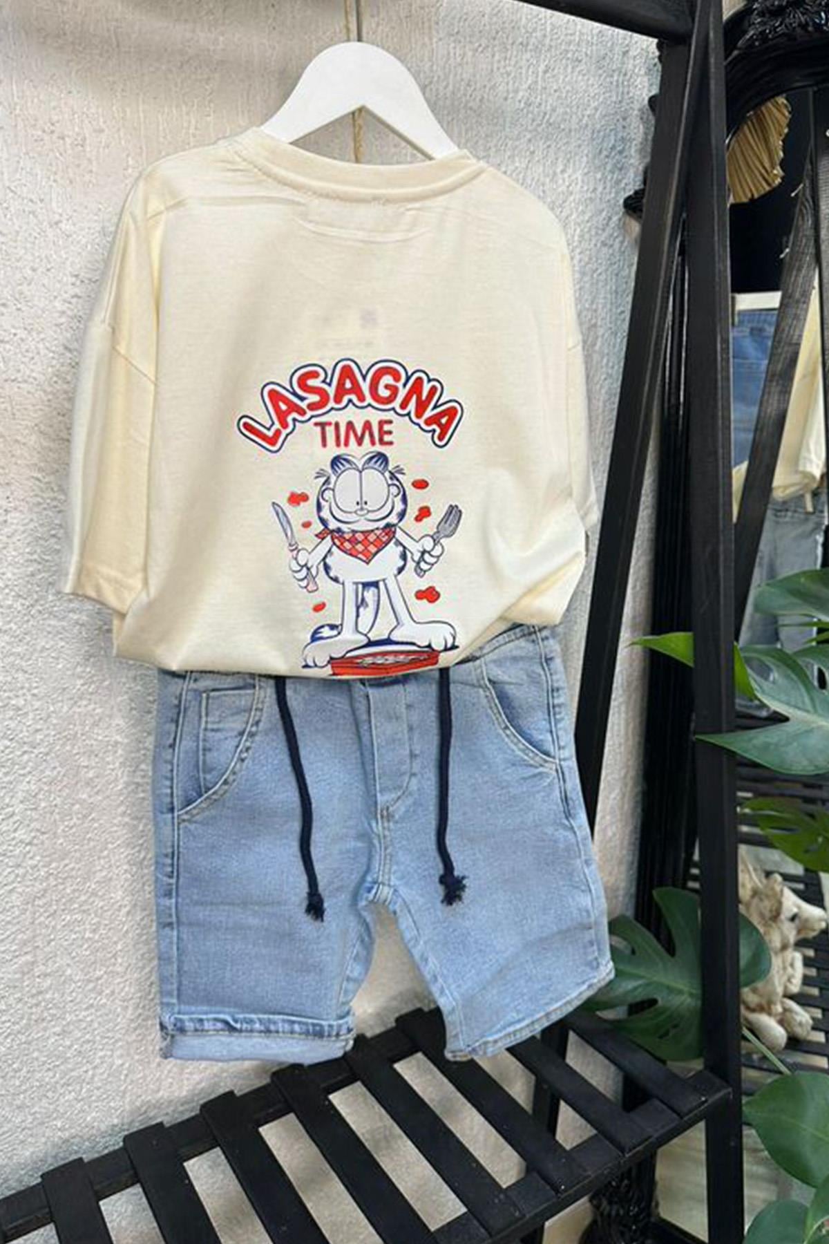 Denim Şort Açık Mavi